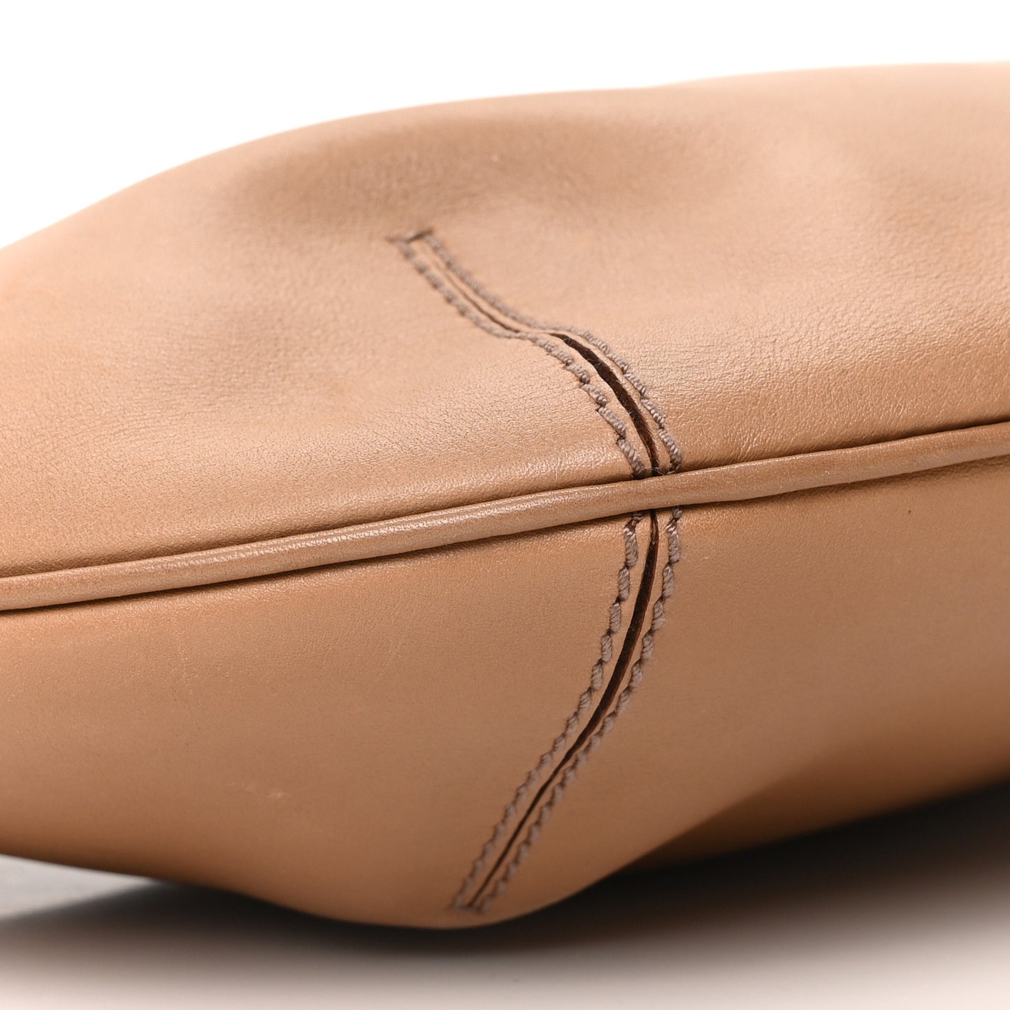 Calfskin Raffia Shoulder Bag Beige