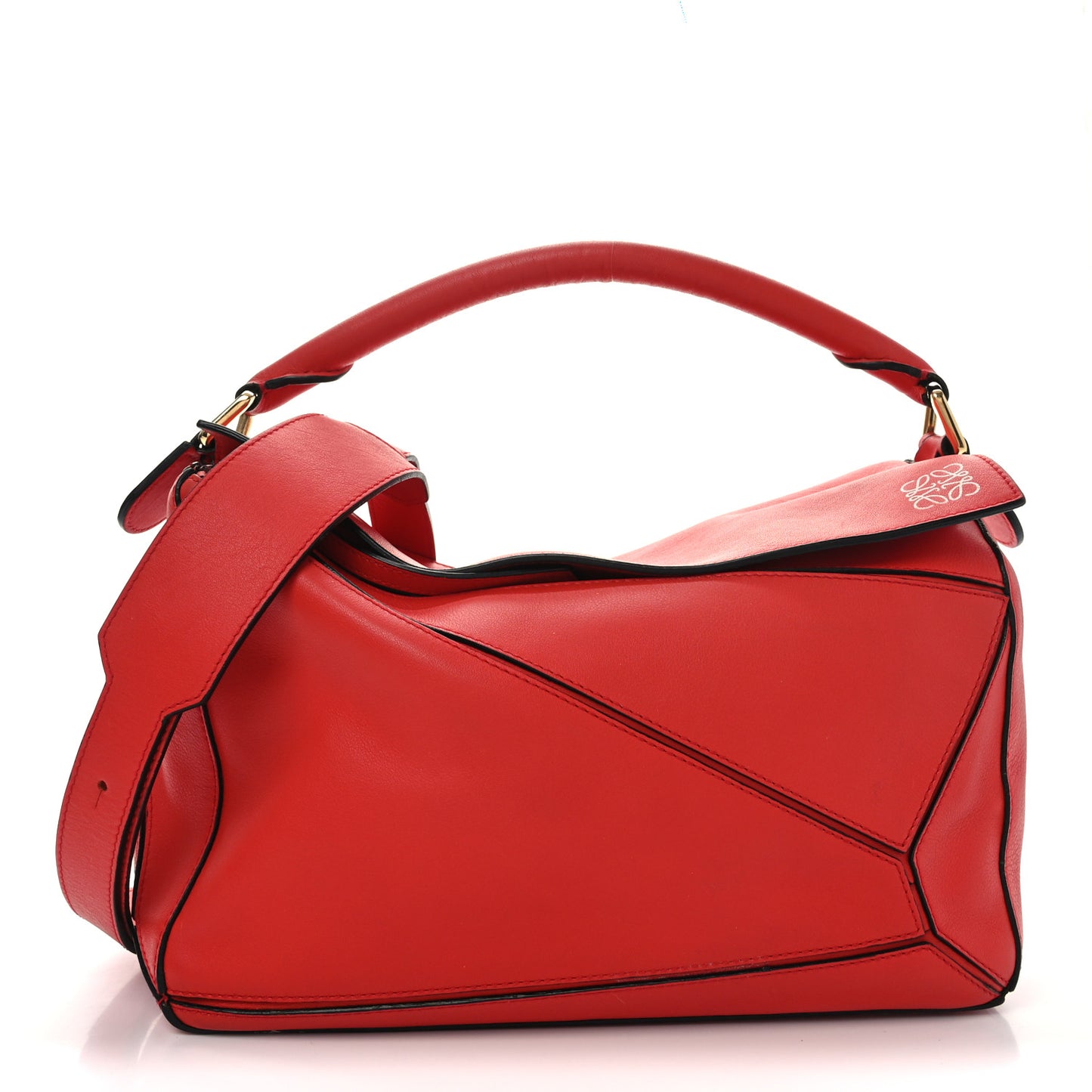 Calfskin Medium Puzzle Bag Scarlet