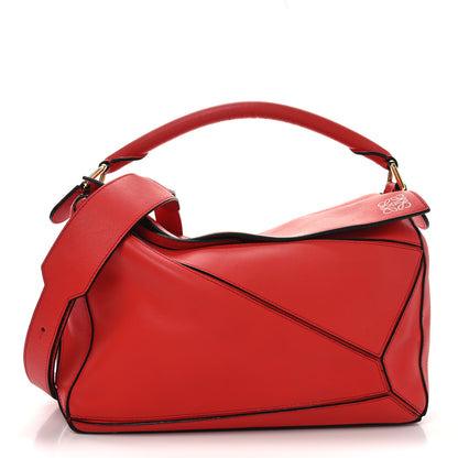 Loewe Calfskin Medium Puzzle Bag Scarlet 1 of 9