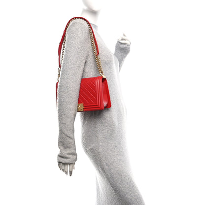 Chanel Lambskin Quilted Medium Boy Flap Red 2 of 10