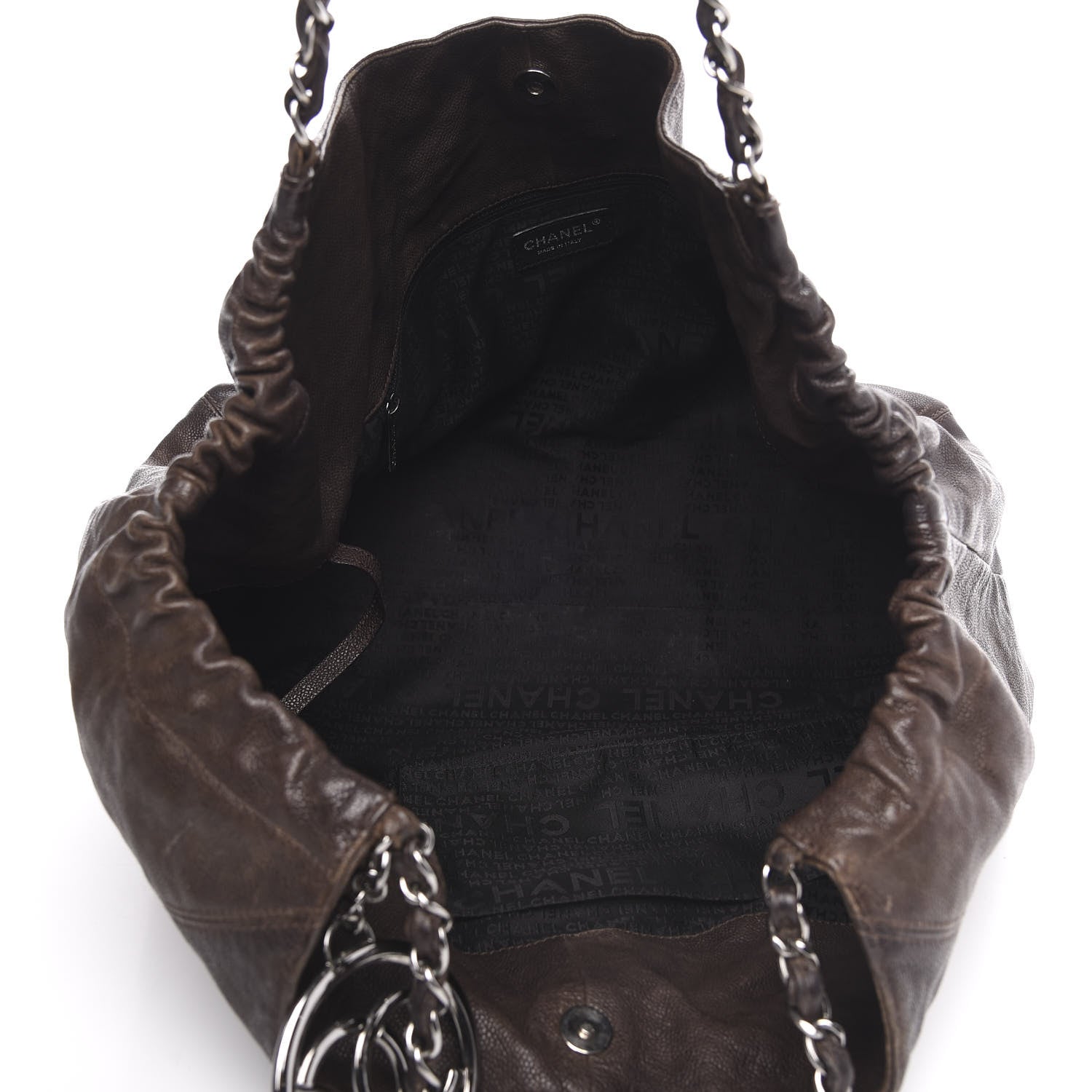 Chanel Distressed Caviar XL Coco Cabas Brown 5 of 16