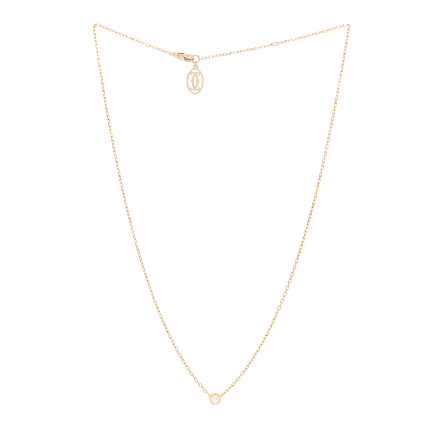 18K Yellow Gold Diamond SM D'Amour Pendant Necklace
