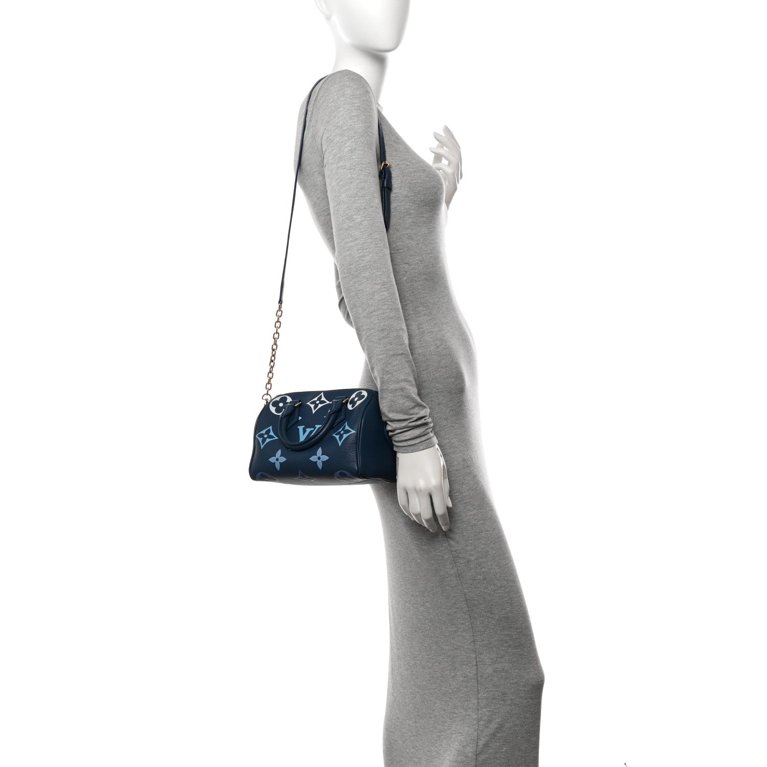 Louis Vuitton Empreinte Monogram Giant Speedy Bandouliere 20 Degrade Blue 2 of 10