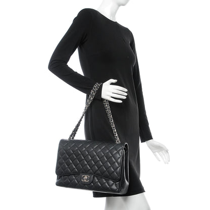 Chanel Caviar Quilted Maxi Double Flap Black 2 of 14