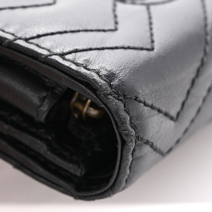 Gucci Calfskin Matelasse GG Marmont Card Case Wallet Black 11 of 14