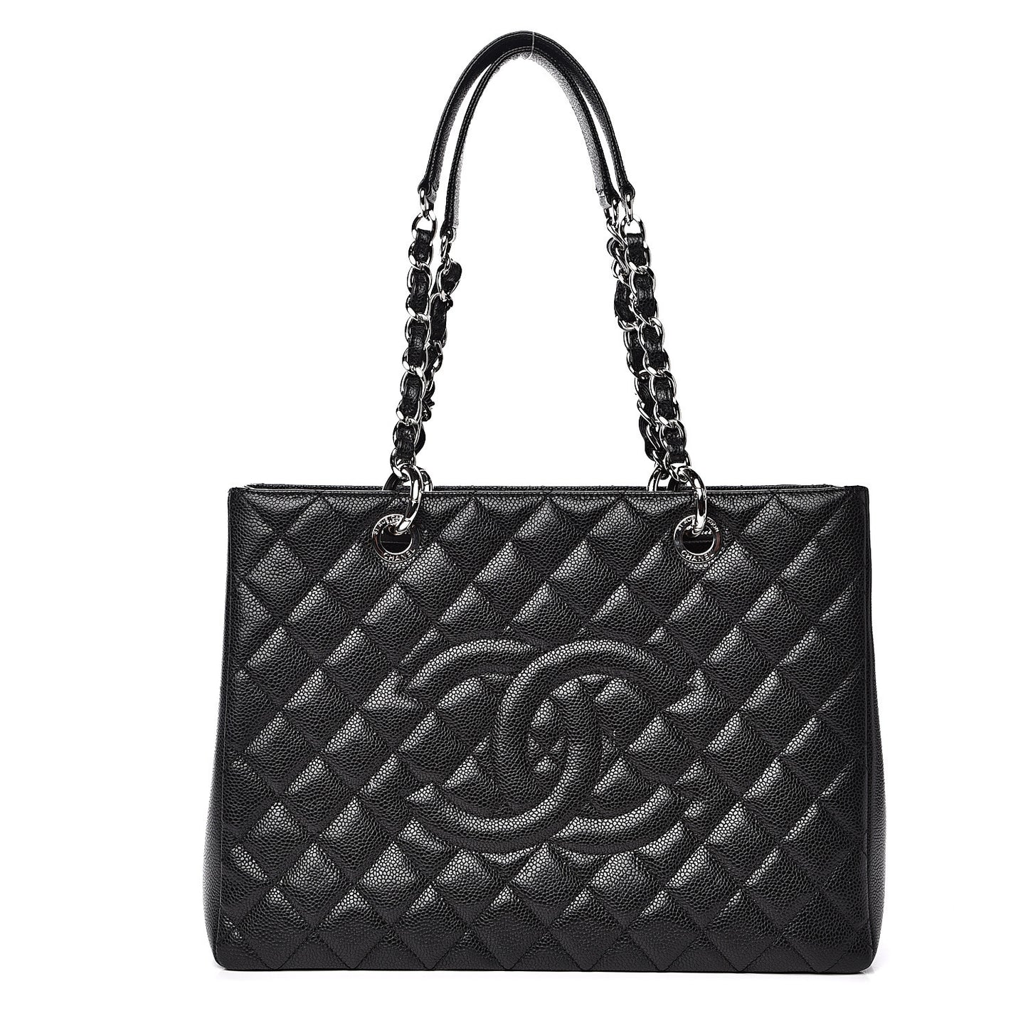 Caviar Quilted Grand Shopping Tote GST Black