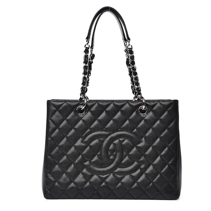 Chanel Caviar Quilted Grand Shopping Tote GST Black 1 of 14