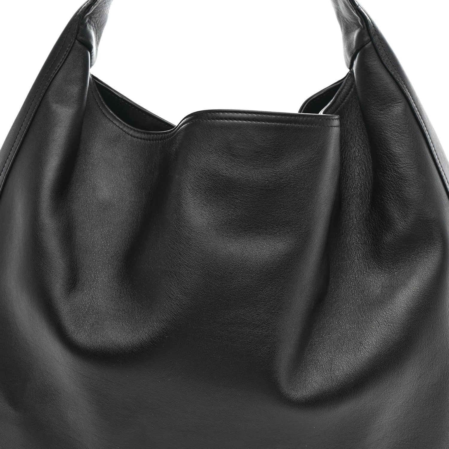 Bottega Veneta Silky Calfskin Large Hop Black 10 of 12
