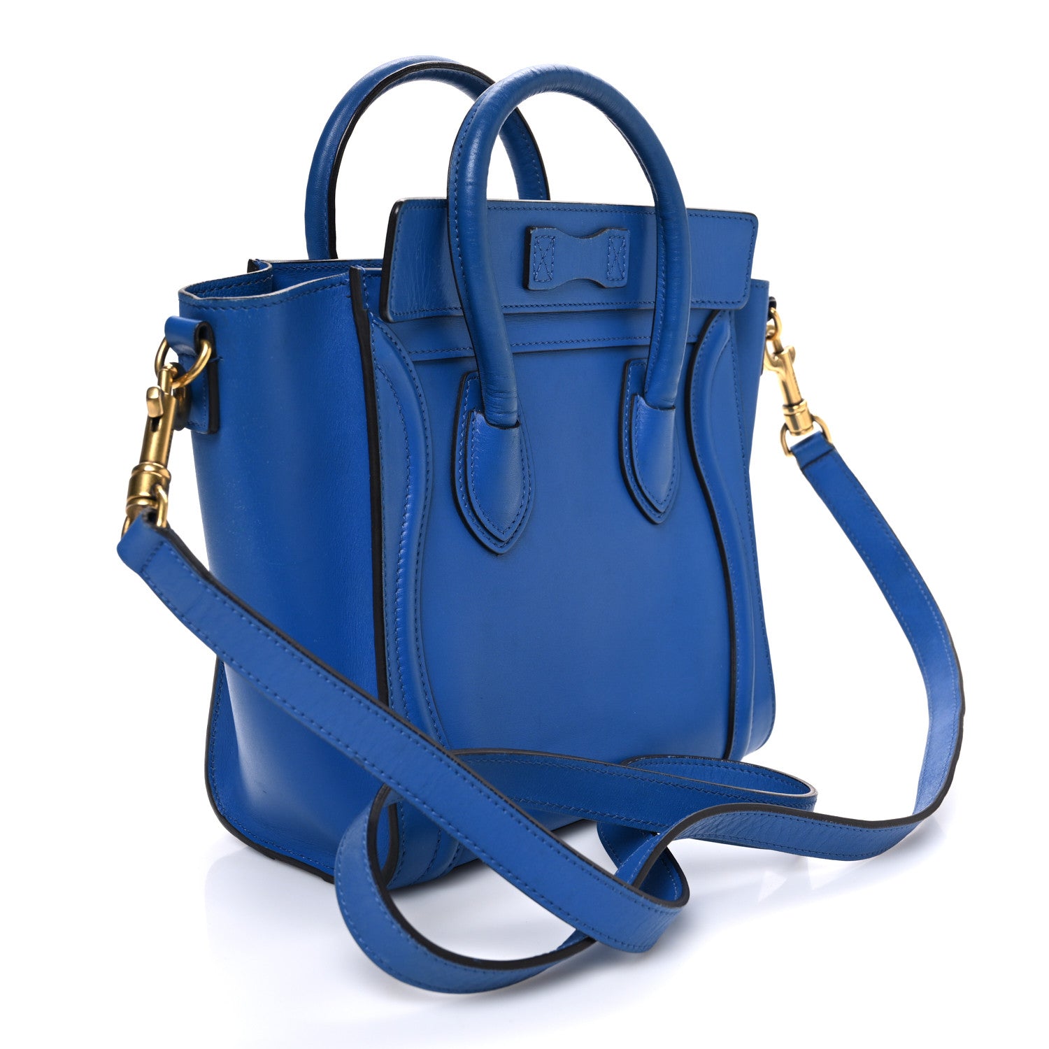 Celine Smooth Calfskin Nano Luggage Royal Blue 3 of 11