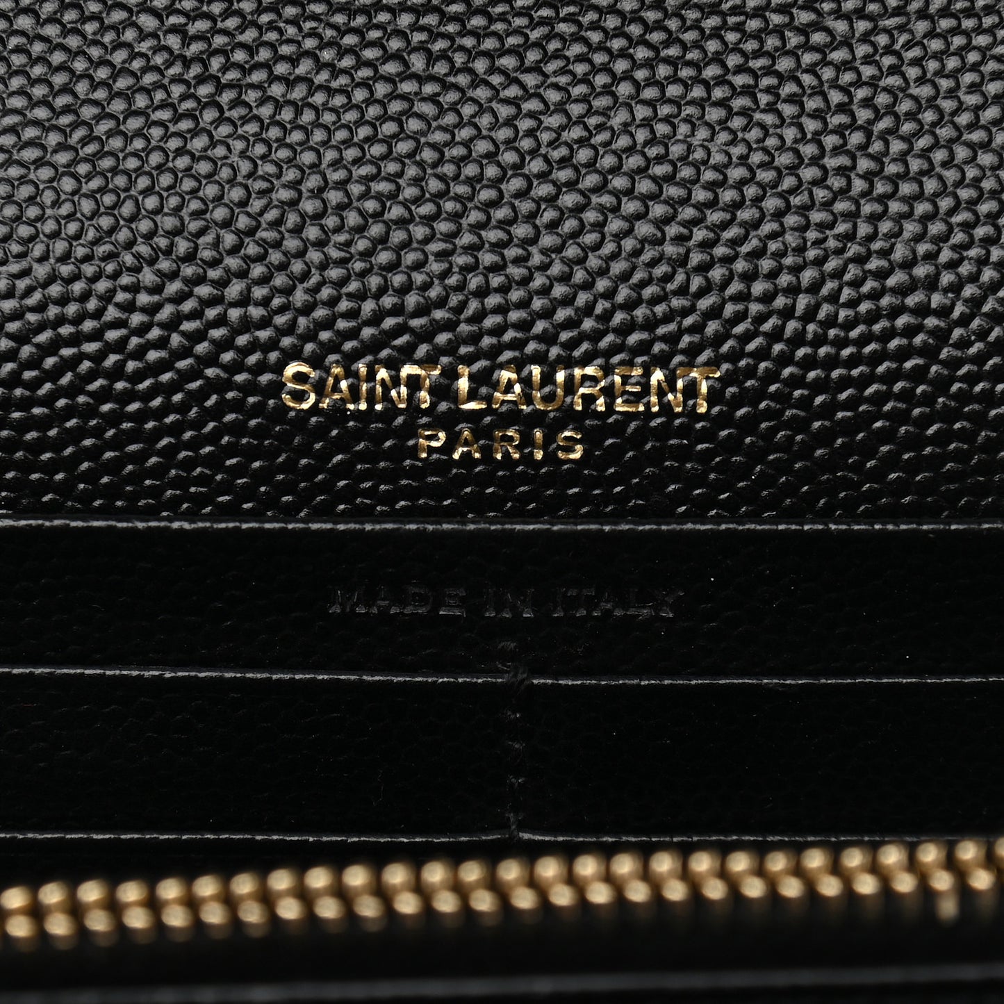 Grain De Poudre Matelasse Chevron Monogram Chain Wallet Black