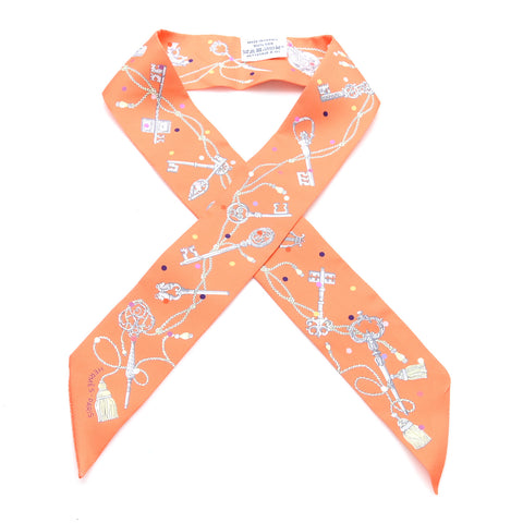 Silk Les Cles A Pois Twilly Abricot Gris Acier
