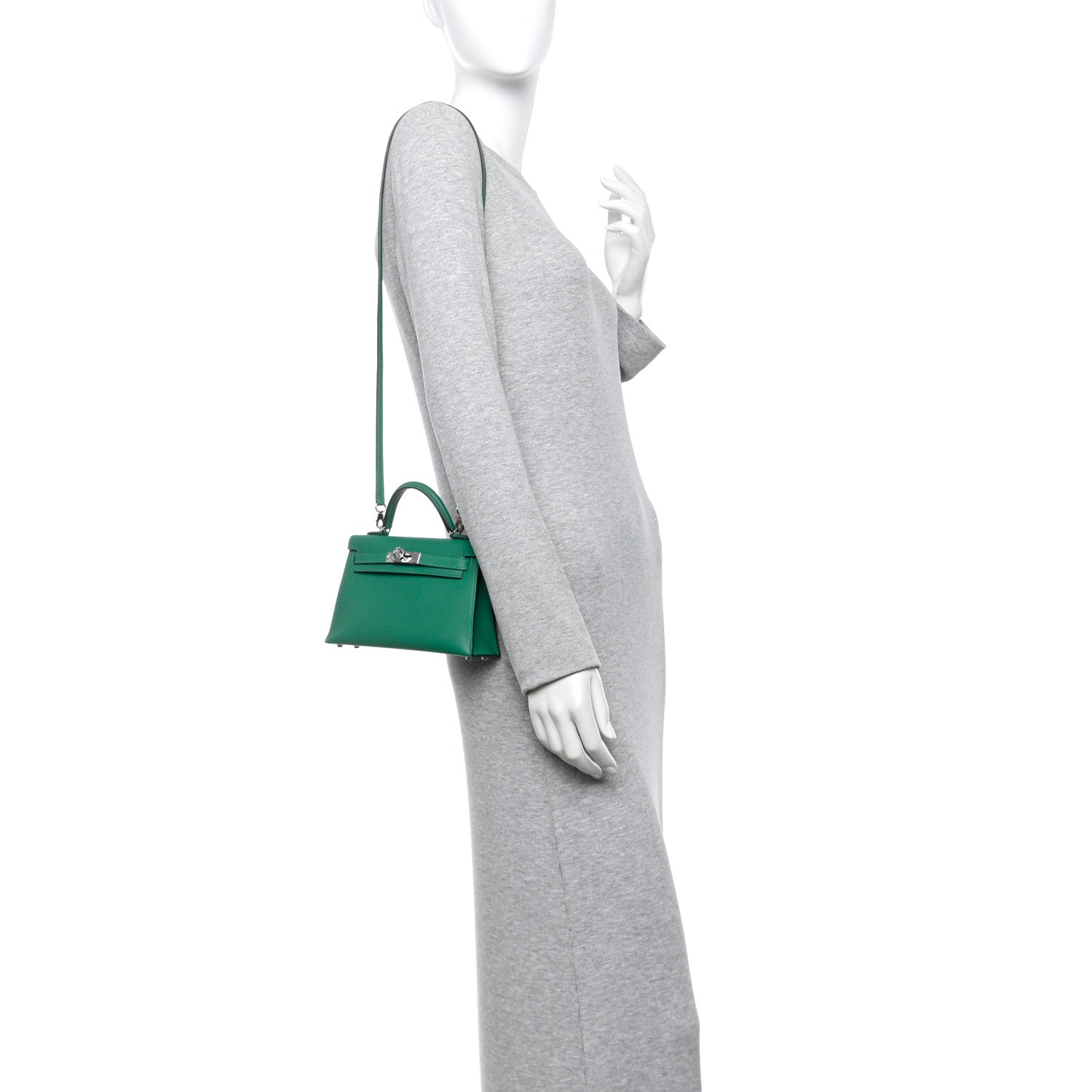 Hermes Epsom Mini Kelly Sellier 20 Vert Vertigo 2 of 10