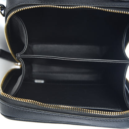 Chanel Caviar Quilted Small CC Filigree Vanity Case Black 4 of 9