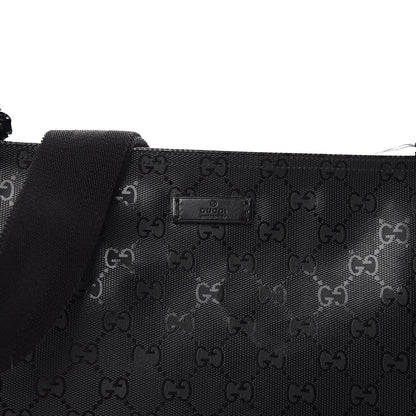 Gucci Imprime Monogram Medium Flat Messenger Bag Black 12 of 12