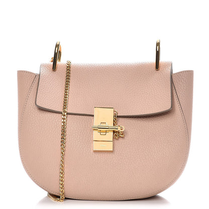 Chloe Grained Lambskin Drew Shoulder Bag Cement Pink 1 of 10