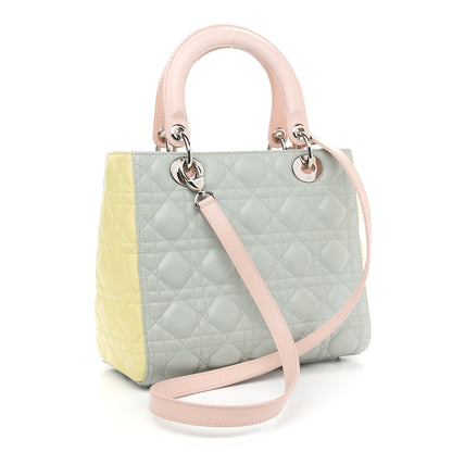 Christian Dior Lambskin Cannage Medium Tri-Color Lady Dior Multicolor 3 of 12