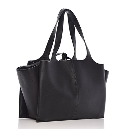Celine Baby Grained Calfskin Medium Tri-Fold Bag Black 3 of 11