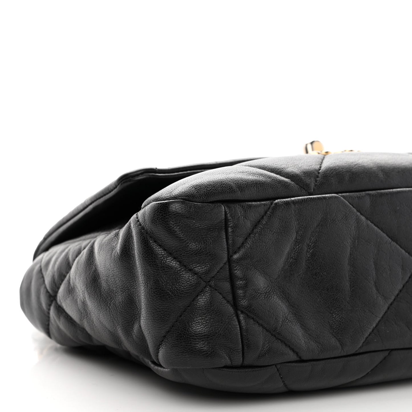Goatskin Quilted Medium Chanel 19 Flap Black