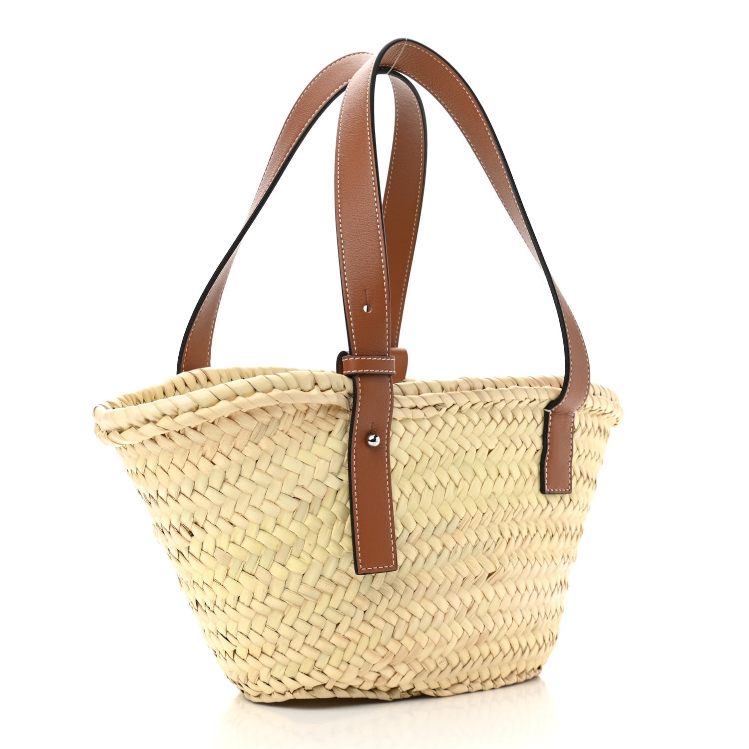 Loewe Raffia Small Basket Tote Bag Natural Tan 4 of 11