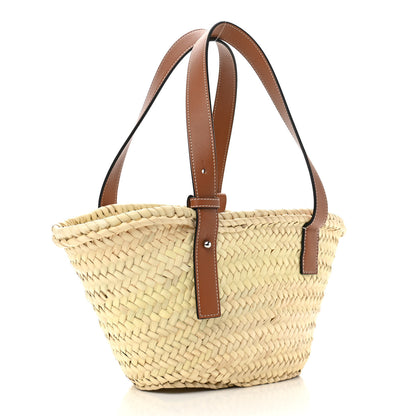 Loewe Raffia Small Basket Tote Bag Natural Tan 4 of 11
