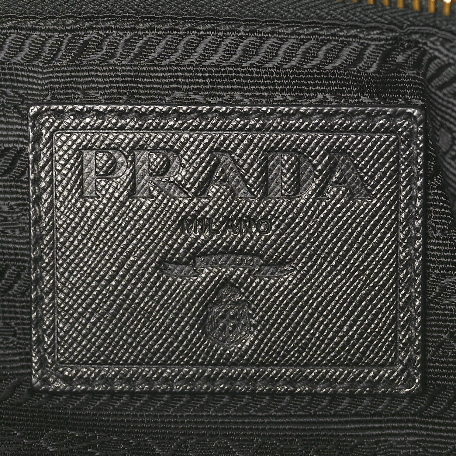 Prada Tessuto Nylon Saffiano Animalier Messenger Bag Black 6 of 9