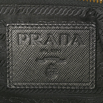 Prada Tessuto Nylon Saffiano Animalier Messenger Bag Black 6 of 9