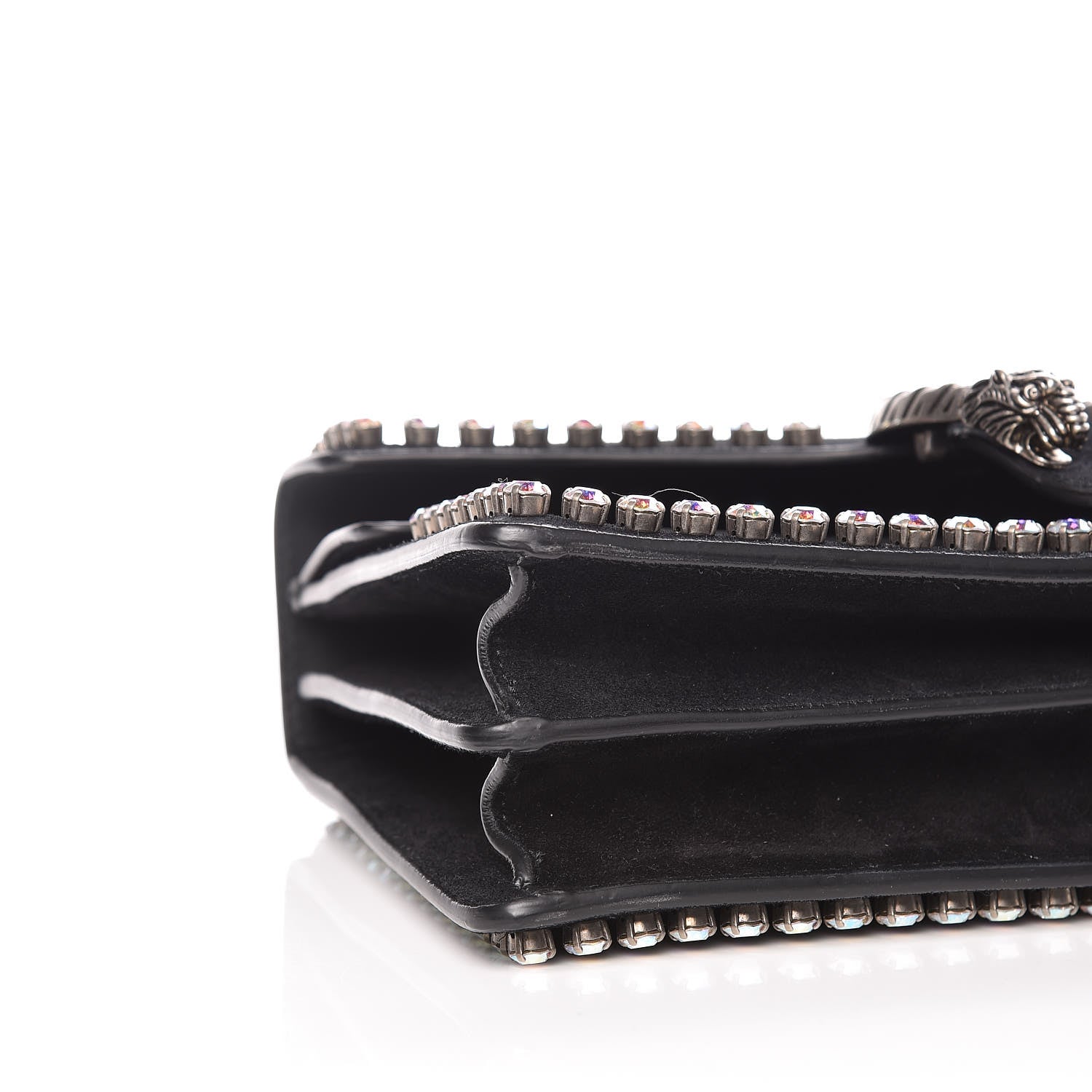 Gucci Suede Crystal Small Dionysus Shoulder Bag Black 5 of 10