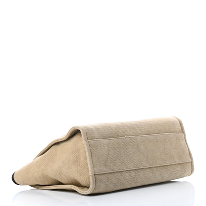 Chanel Canvas Small Deauville Tote Beige Black 4 of 15