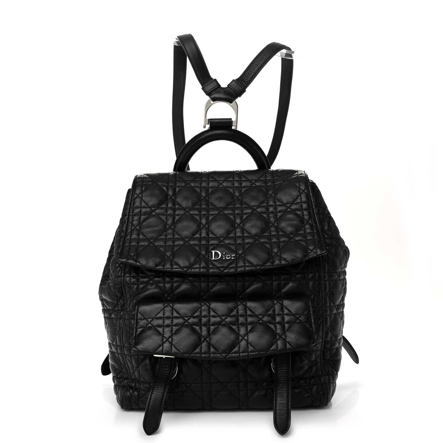 Lambskin Cannage Large Stardust Backpack Black