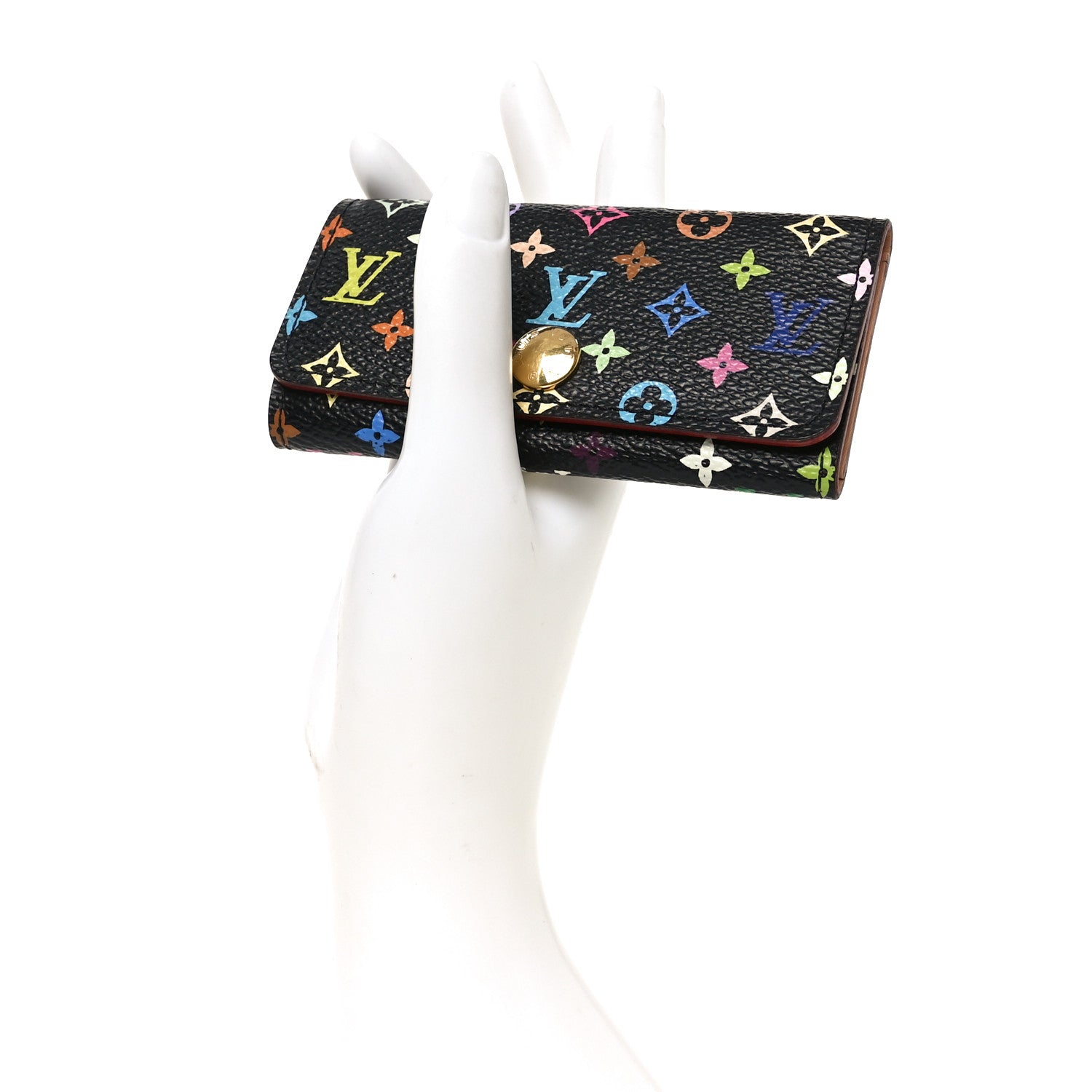 Louis Vuitton Monogram Multicolor Multicles 4 Key Holder Black