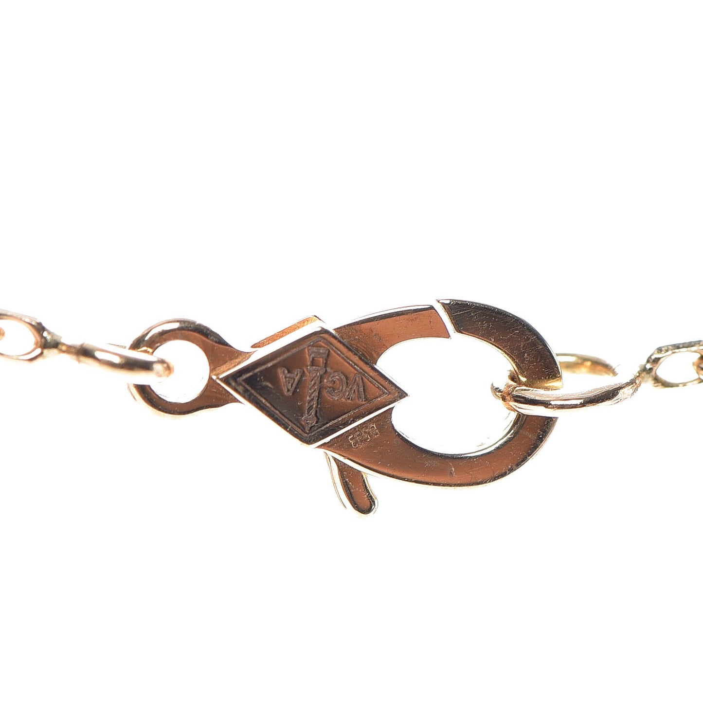 18K Yellow Gold Black Onyx Vintage Alhambra Pendant Necklace