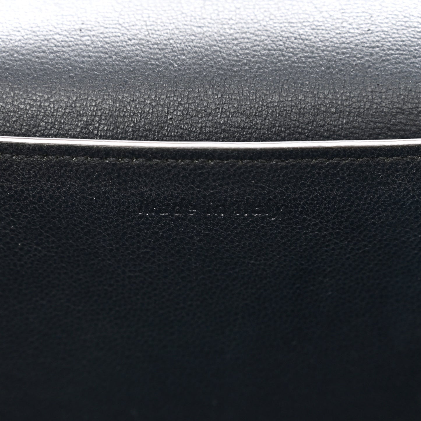 Shiny Smooth Calfskin Medium Frame Shoulder Bag Black Navy