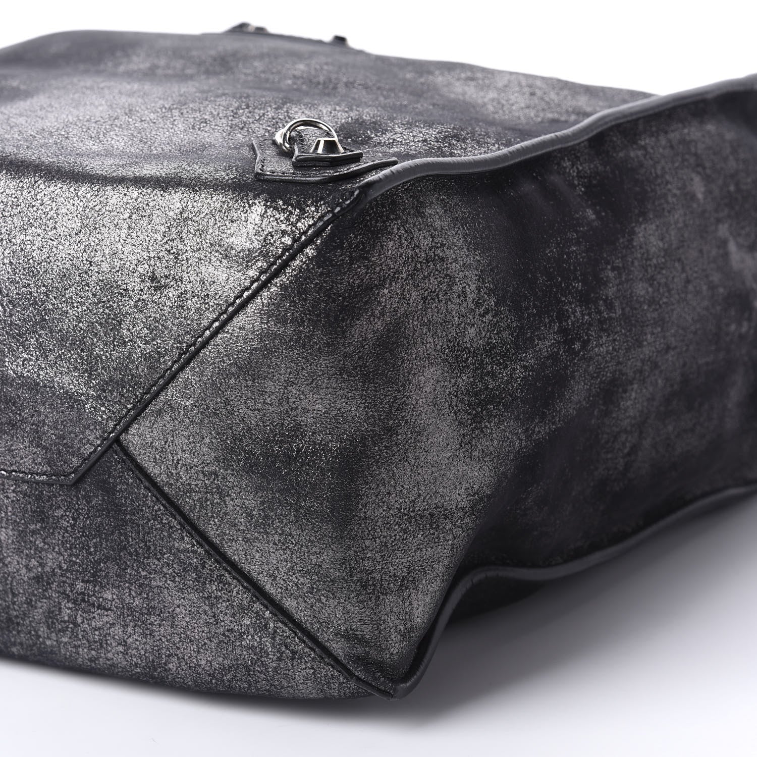 Balenciaga Metallic Calfskin Milkyway Papier A5 Tote Black 7 of 12