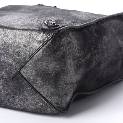 Balenciaga Metallic Calfskin Milkyway Papier A5 Tote Black 7 of 12