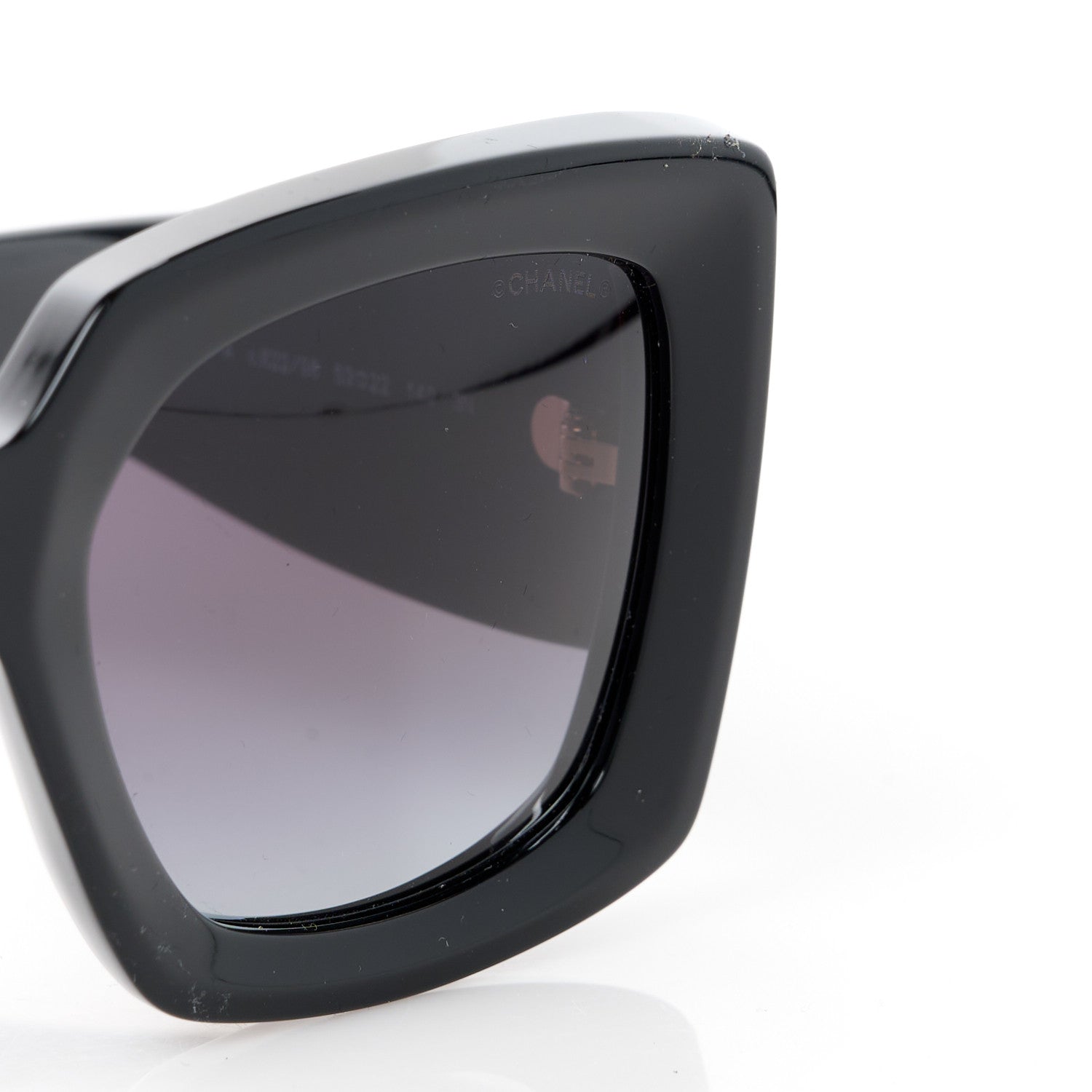 Chanel Acetate Rectangle Sunglasses 5435 Black 7 of 8