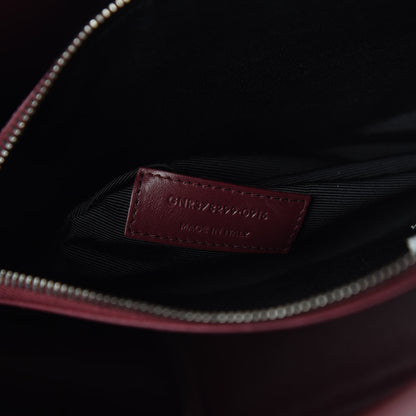 Saint Laurent Grained Calfskin Topstitch Small Classic Sac De Jour Rouge Legion 7 of 12