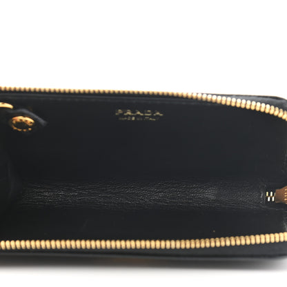 Prada Saffiano Metal Zip Around Key Holder Black 5 of 8