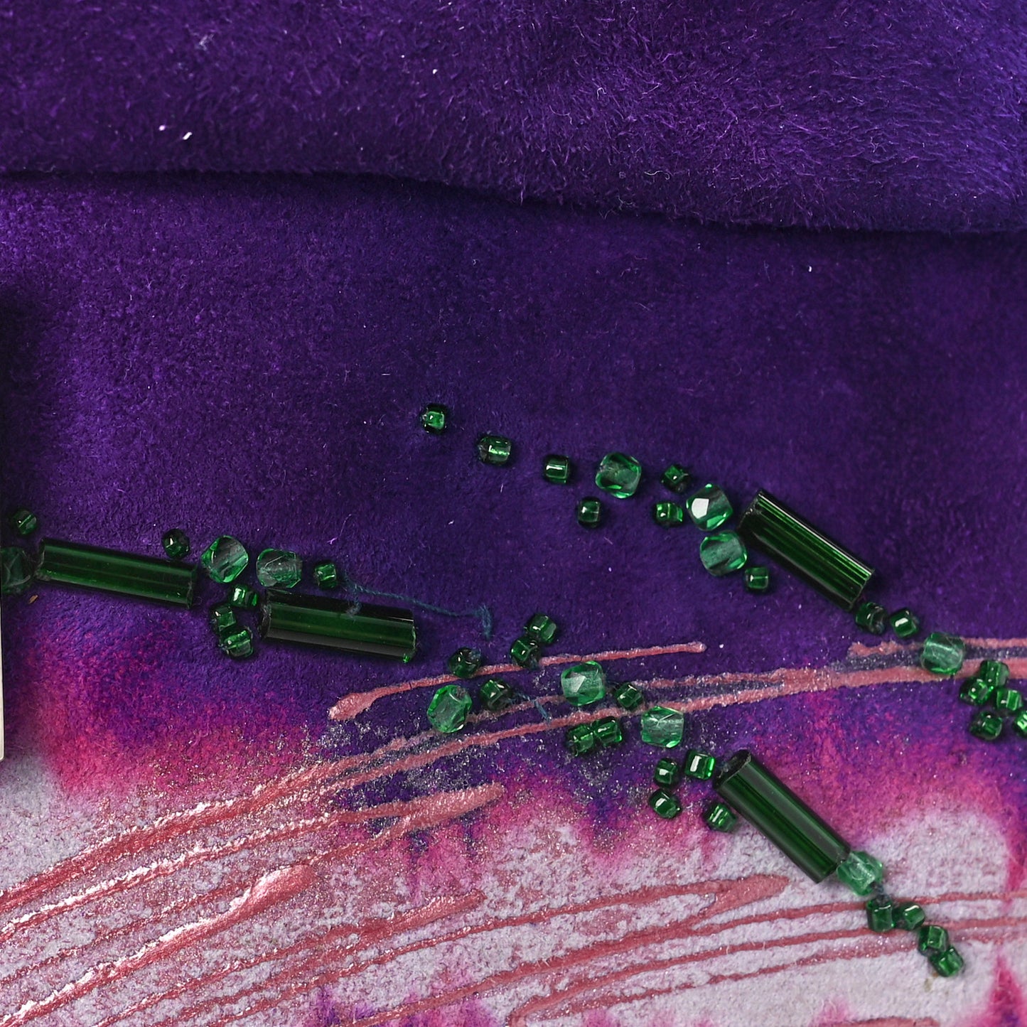 Satin Snakeskin Beaded Baguette Multicolor