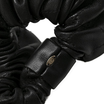 Chanel Lambskin Quilted CC Hair Scrunchie Black 3 of 4