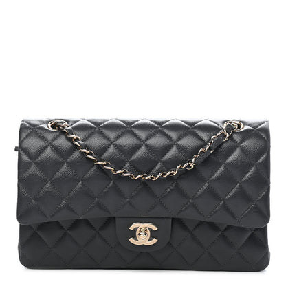 Chanel Caviar Quilted Medium Double Flap Dark Grey 1 of 8