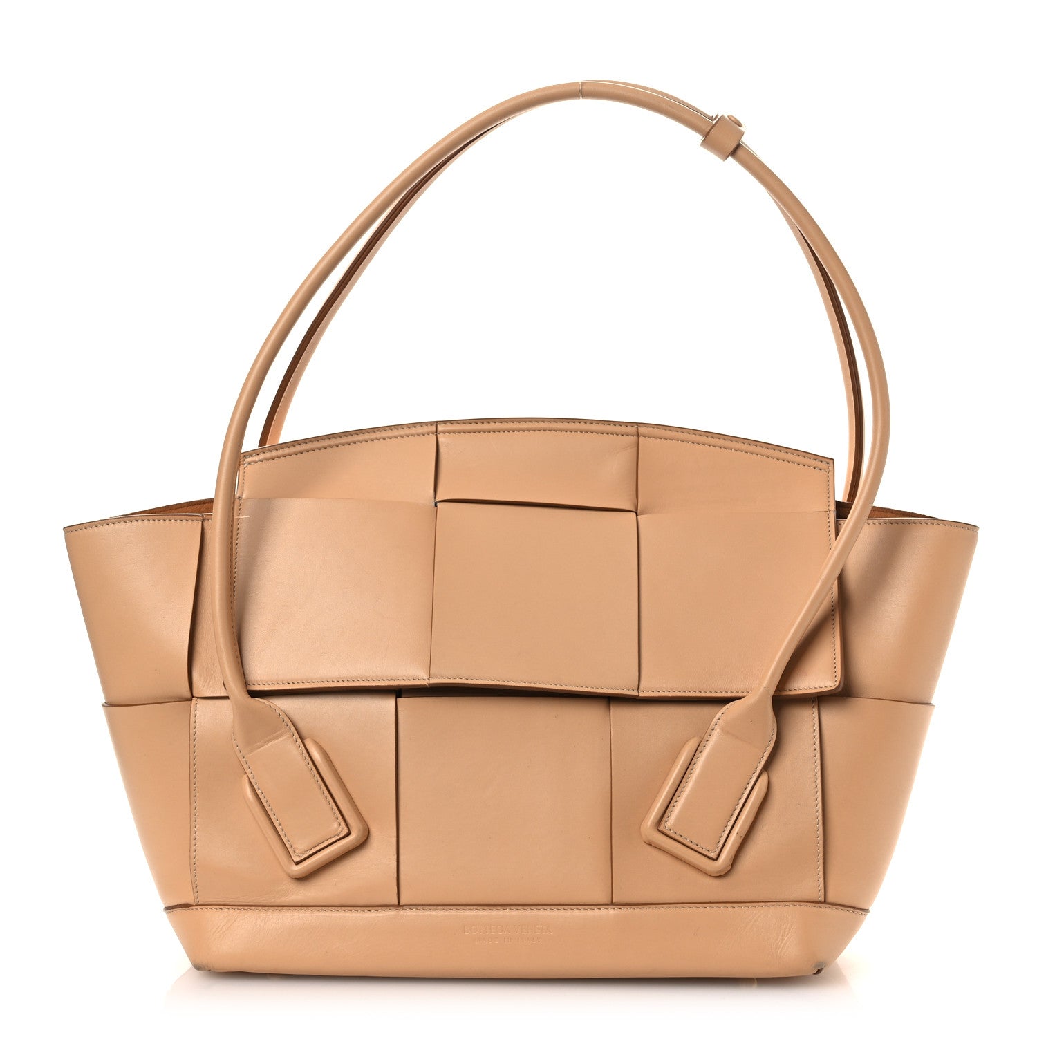 Bottega Veneta Grained Calfskin Maxi Intrecciato Medium Arco Nude 1 of 13