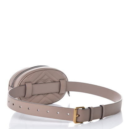 Gucci Calfskin Matelasse GG Marmont Belt Bag 85 34 Porcelain Rose 3 of 8