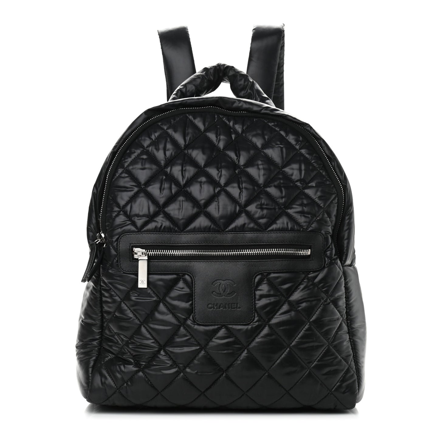 Nylon Quilted Coco Cocoon Backpack Black