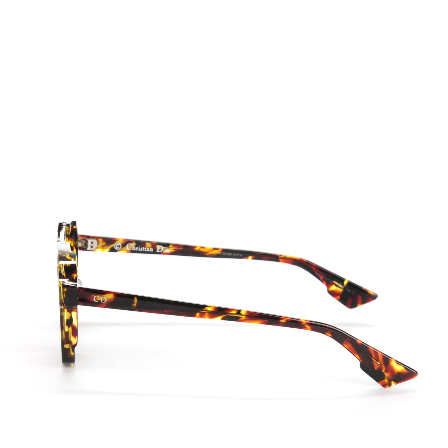 Christian Dior Abstract Mirrored Sunglasses Spotted Havana Pink 2 of 8