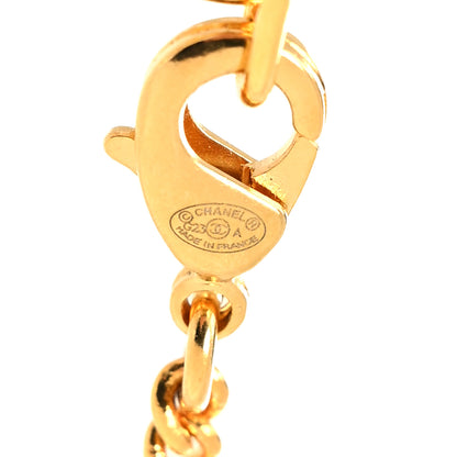 Chanel Crystal Pearl CC Africa Pendant Necklace Gold White 5 of 5