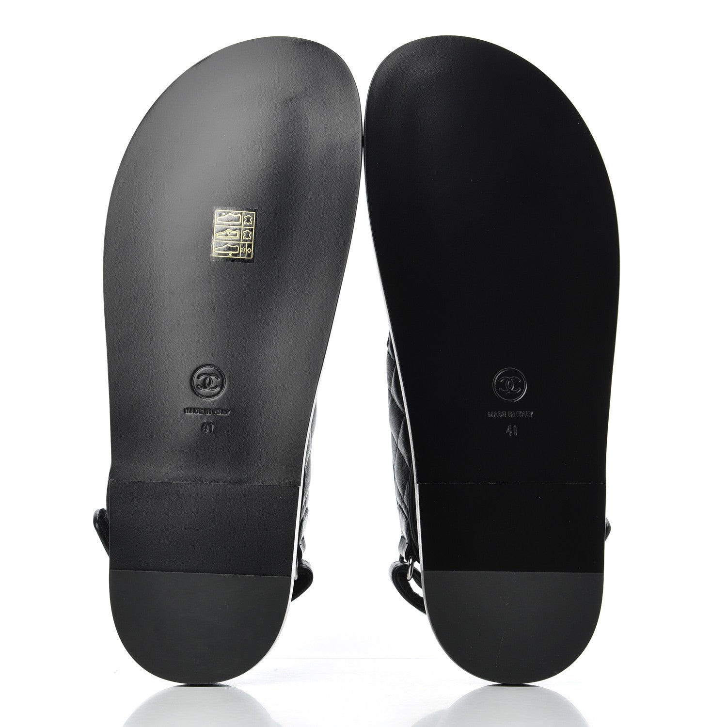 Chanel Lambskin Velcro Dad Sandals 41 Black 5 of 13
