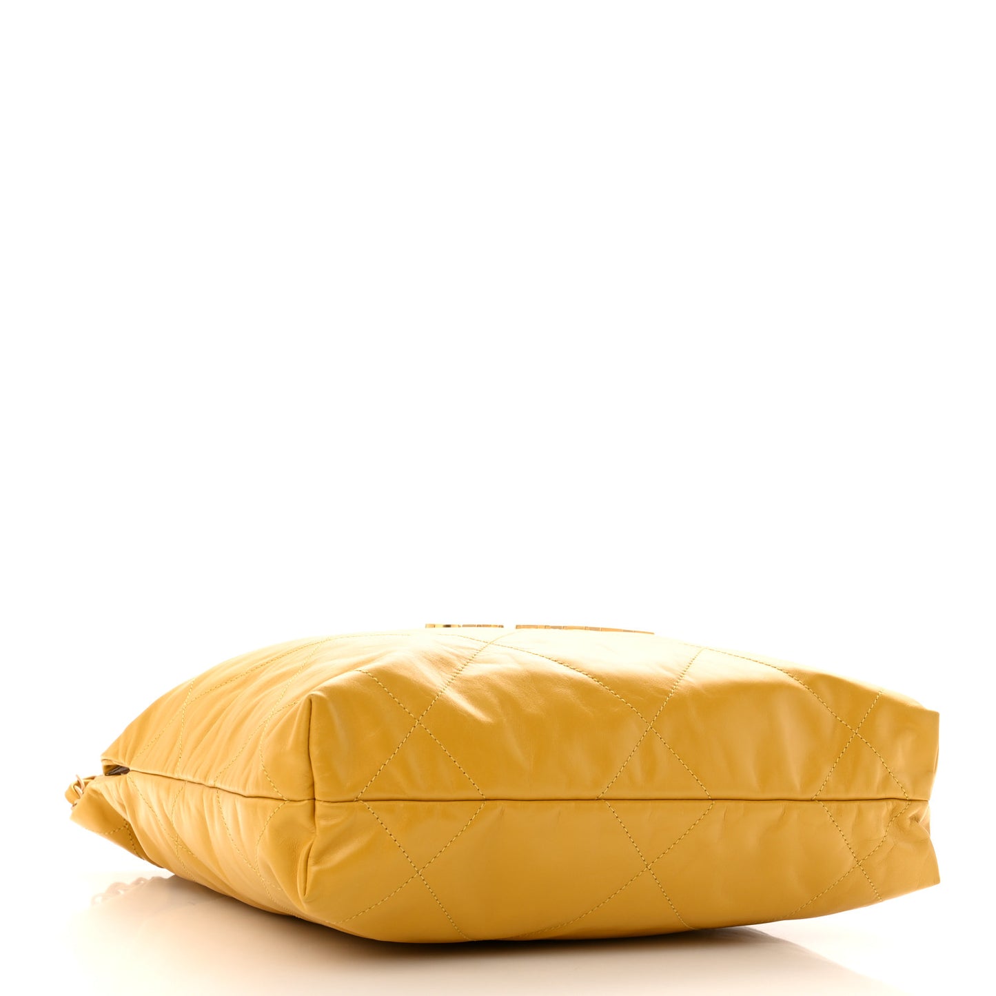 Shiny Calfskin Quilted Small Chanel 22 Yellow