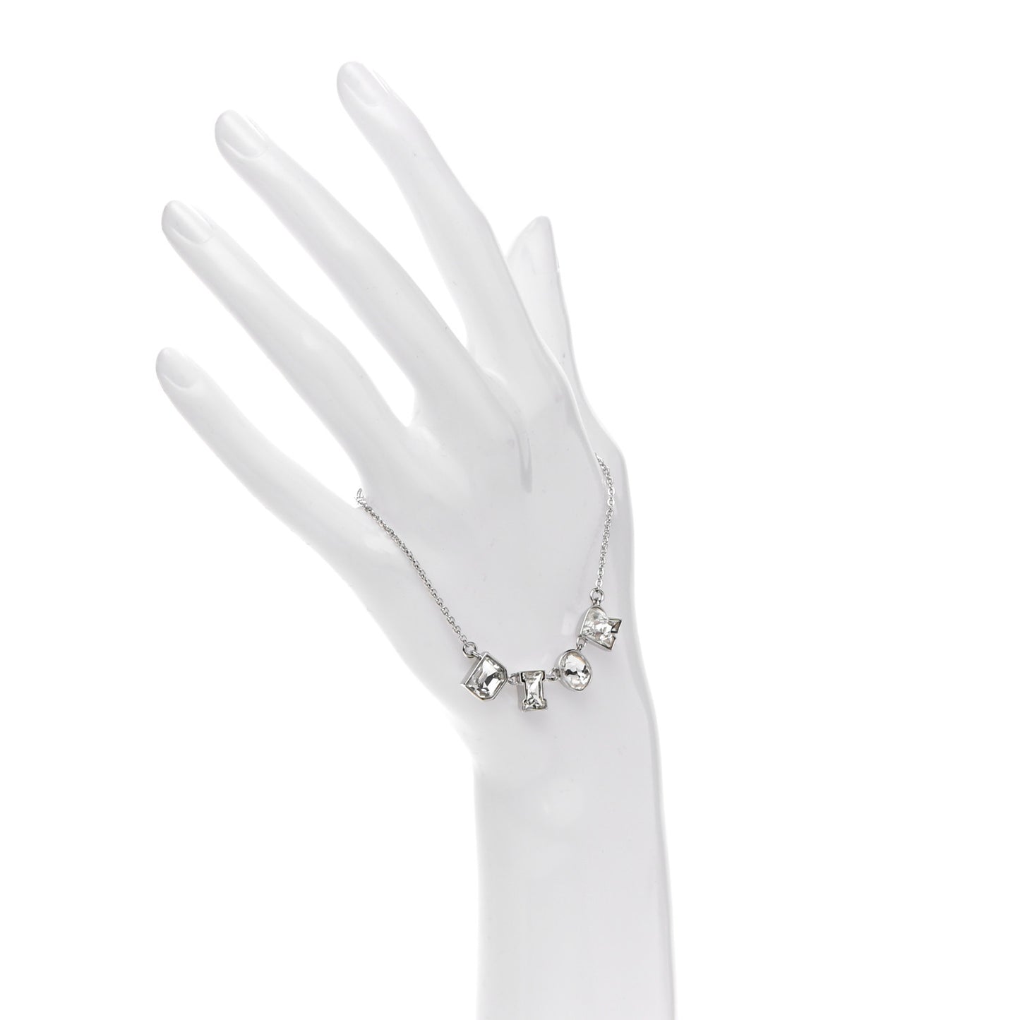 Crystal Logo Bracelet Silver
