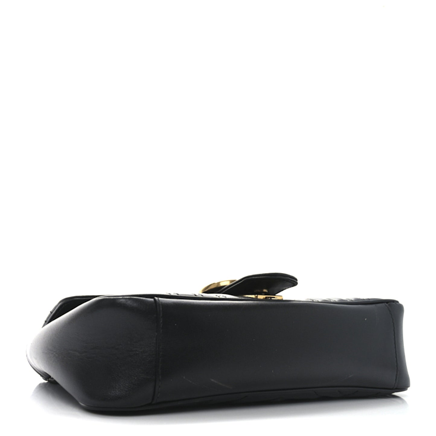 Calfskin Matelasse Small GG Marmont Shoulder Bag Black