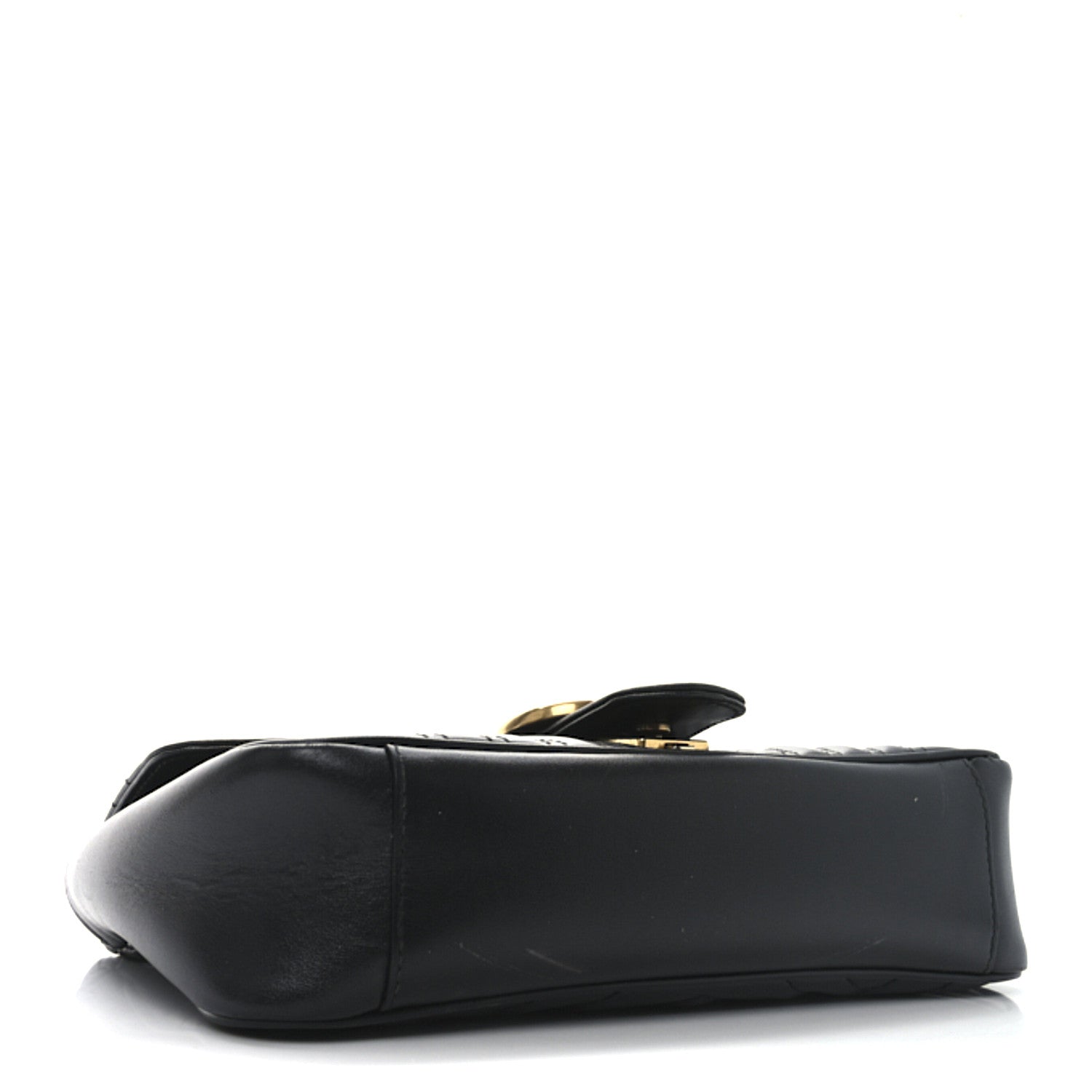 Gucci Calfskin Matelasse Small GG Marmont Shoulder Bag Black 4 of 10